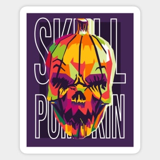 scary pumpkin skull Sticker